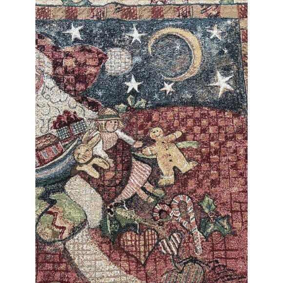 Goodwin Weavers Tapestry Throw 45”x68” Santa Claus By S. Winget Christmas Afghan - Picture 3 of 11